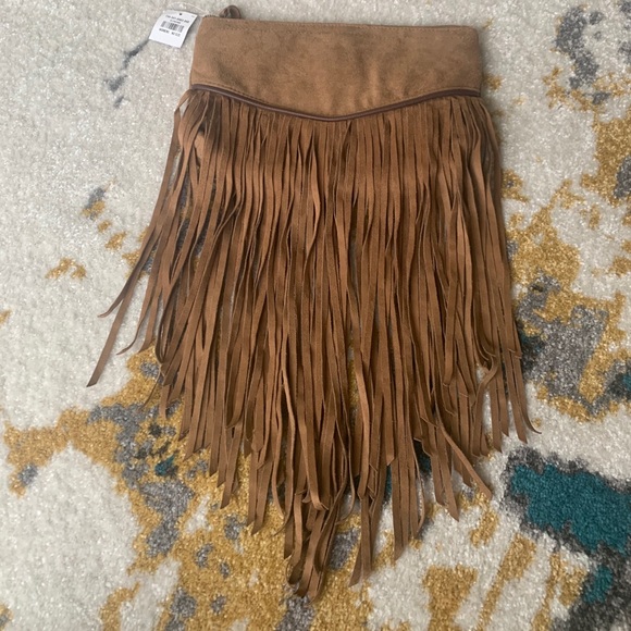 Abercrombie & Fitch Boho Faux Suede Purse Wristlet Southwestern - Picture 1 of 5